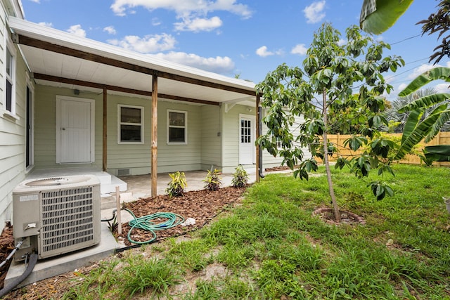 exterior space with central AC unit