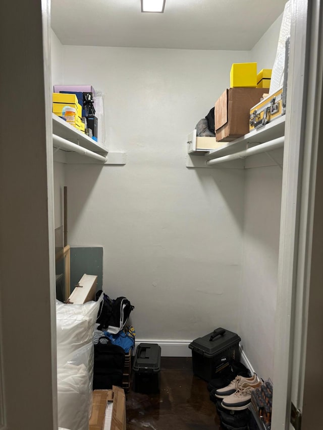 view of walk in closet