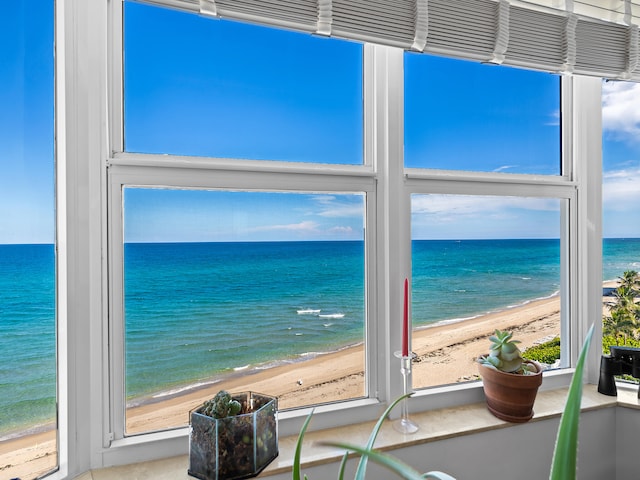 property view of water with a view of the beach