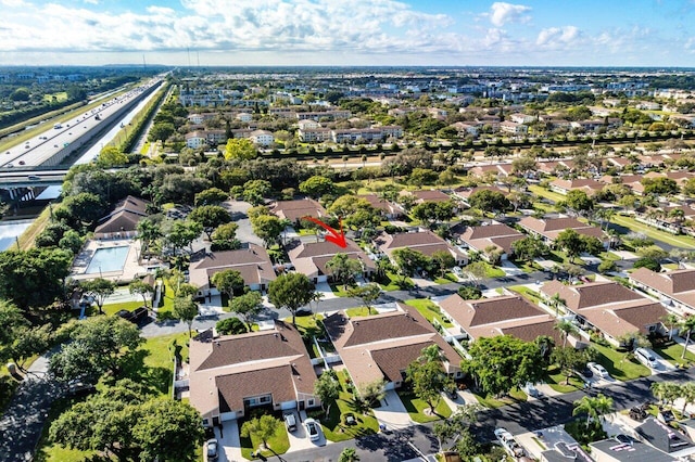 birds eye view of property