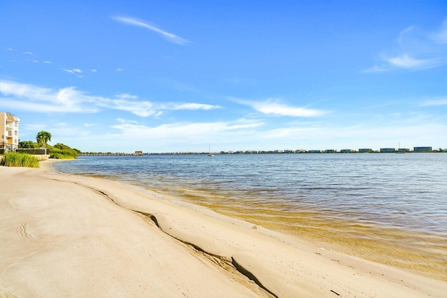 water view with a view of the beach