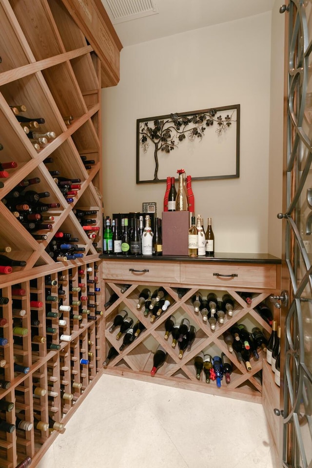 wine cellar with visible vents