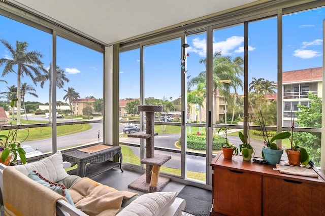 view of sunroom / solarium