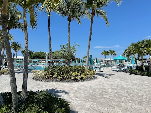 surrounding community featuring a water view