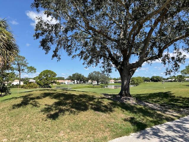 view of community featuring a lawn