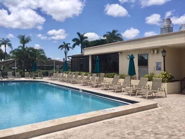 view of pool with a patio