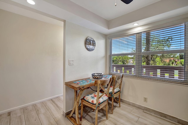 2004 Granada Dr Unit L2, Coconut Creek, FL 33066 - home office with baseboards, wood tiled floors, recessed lighting, and ceiling fan