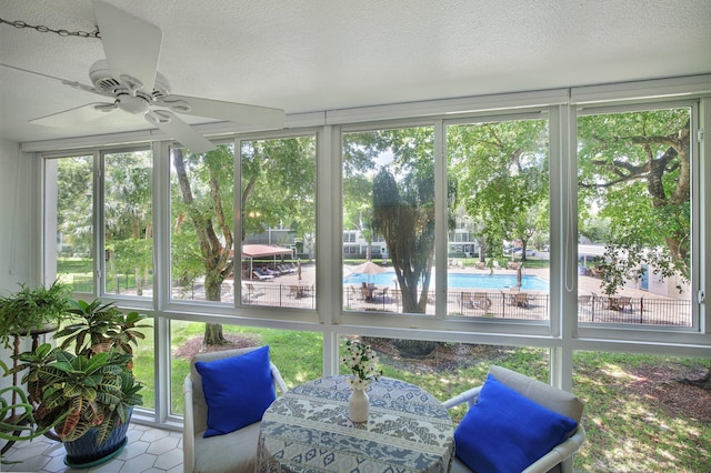 2004 Granada Dr Unit L2, Coconut Creek, FL 33066 - sunroom with healthy amount of natural light and ceiling fan