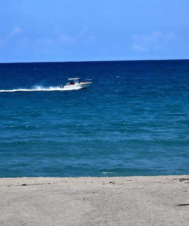 water view featuring a beach view