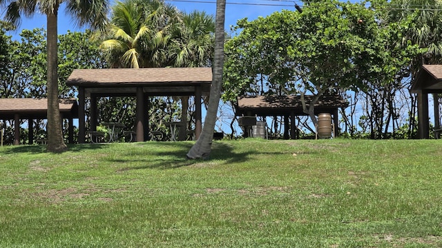 exterior space with a gazebo