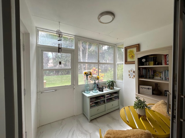 view of sunroom