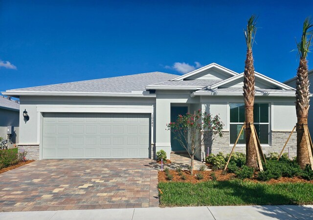 ranch-style house with a garage