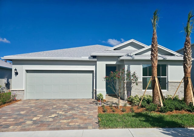 view of front of home featuring a garage