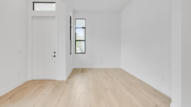 entrance foyer with light hardwood / wood-style flooring