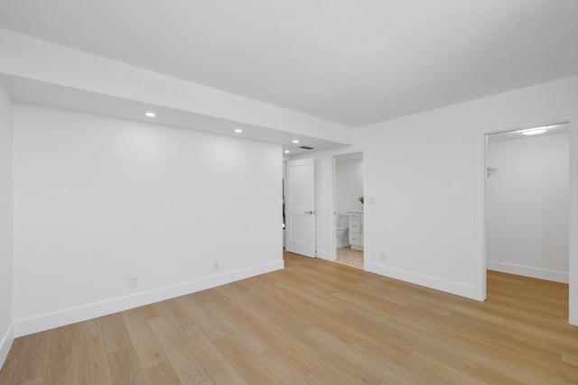 empty room featuring light wood-type flooring