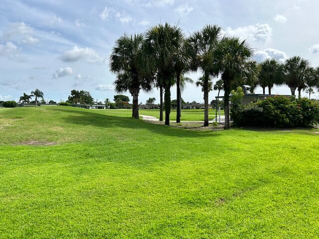 view of property's community featuring a yard