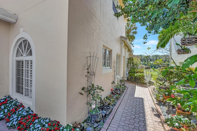 view of home's exterior with a patio area