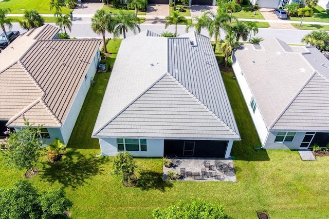 aerial view with a residential view