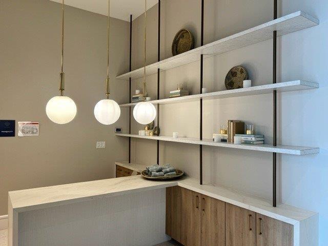 kitchen with white cabinets and a kitchen island