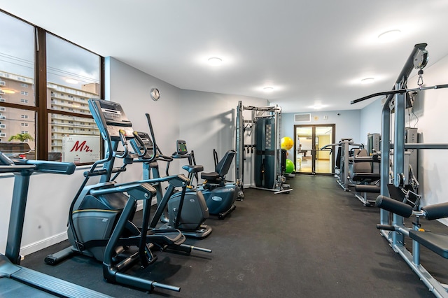 1155 Hillsboro Mile Unit 305, Hillsboro Beach, FL 33062 - workout area with baseboards