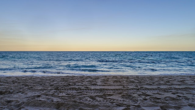 property view of water with a view of the beach