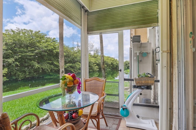 view of sunroom