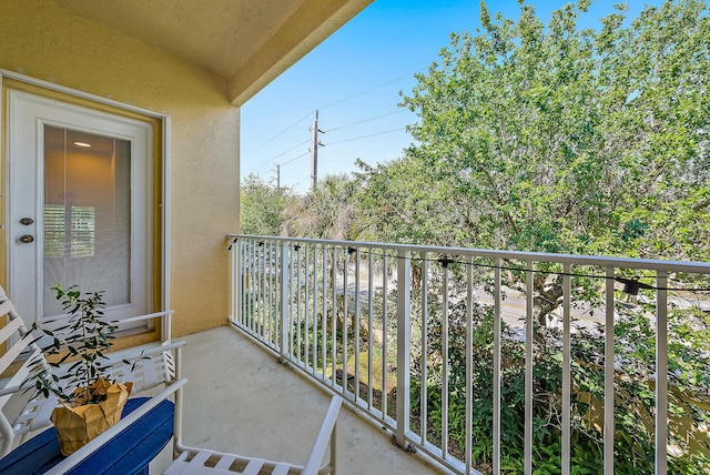 view of balcony