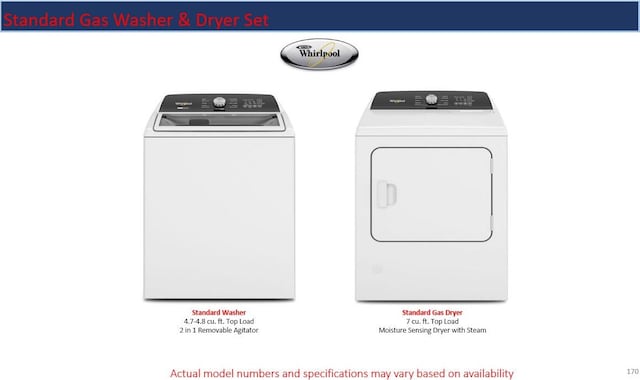 clothes washing area with separate washer and dryer