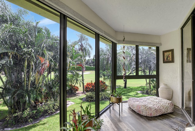 view of sunroom