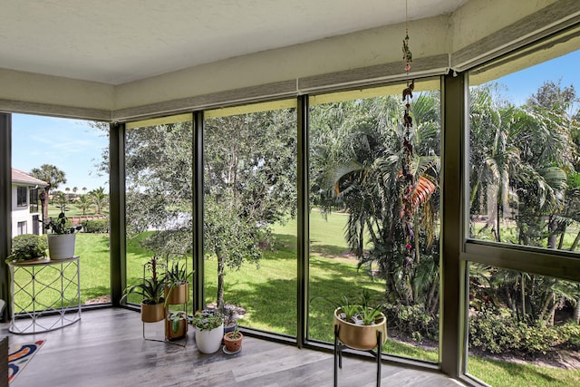 view of sunroom