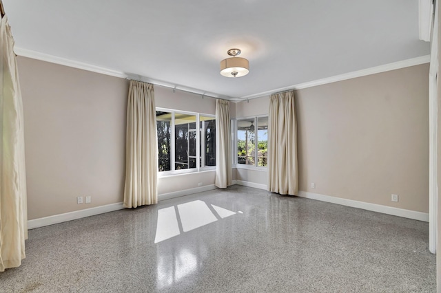 empty room with ornamental molding