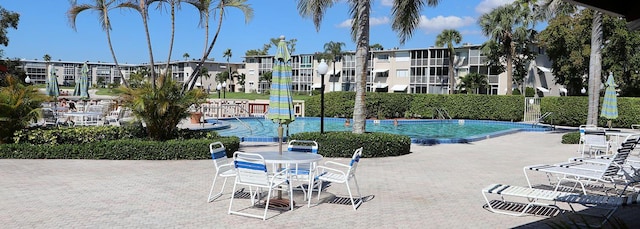 view of pool with a patio