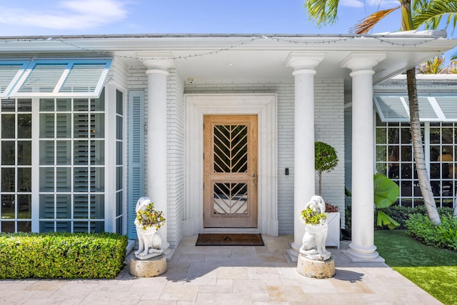 view of doorway to property