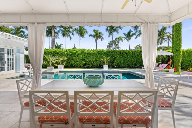 view of patio featuring an outdoor hangout area and french doors