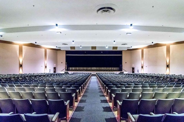 cinema room with carpet