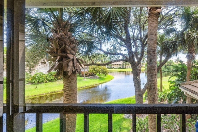 view of water feature