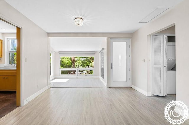 320 S Ocean Blvd Unit U-C, Delray Beach, FL 33483 - foyer entrance featuring light wood-type flooring and baseboards