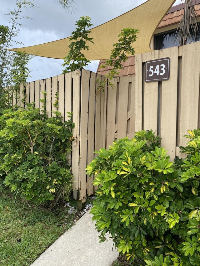 exterior details with fence