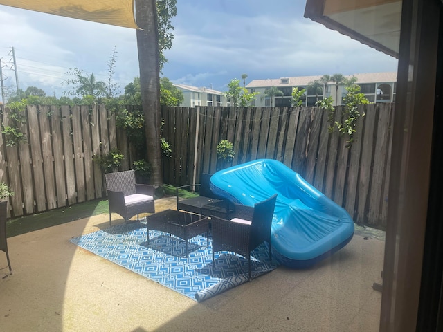 view of patio featuring outdoor lounge area