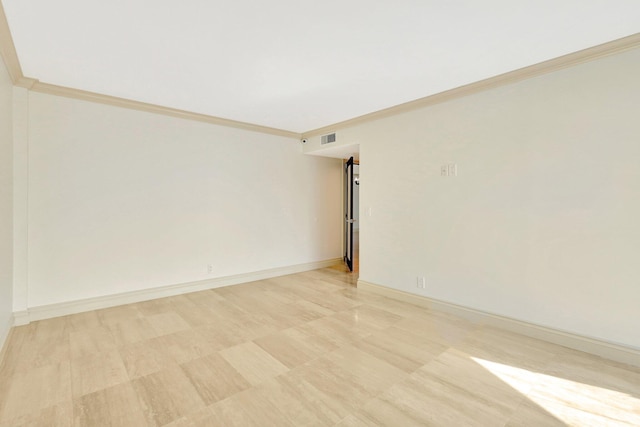 empty room with crown molding