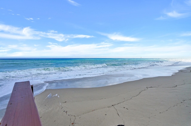 water view with a view of the beach