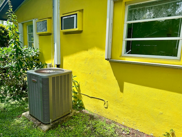 exterior details with central air condition unit