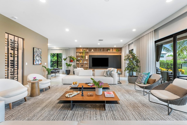 view of carpeted living room