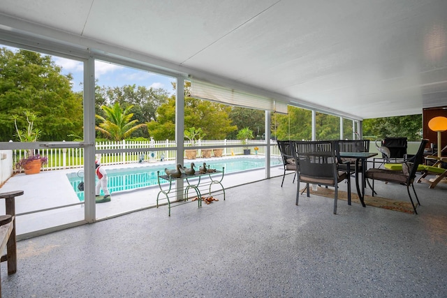 view of sunroom