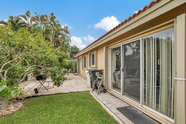 view of yard featuring a patio area