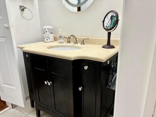 bathroom featuring vanity and tile patterned floors