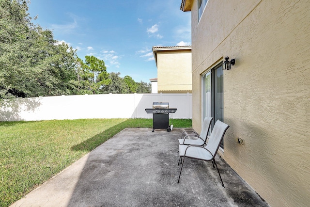 view of patio / terrace featuring area for grilling