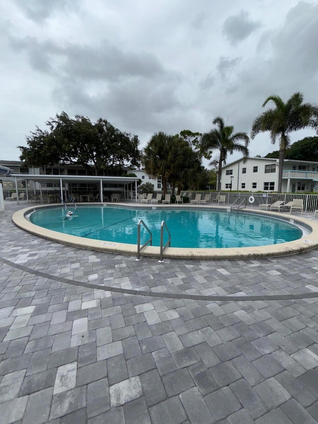 view of pool with a patio area