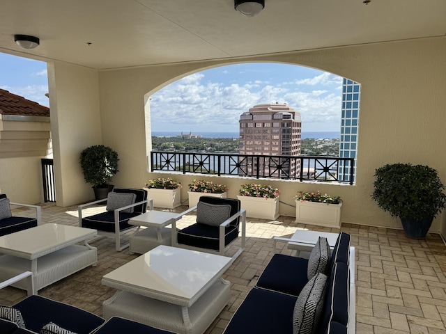 view of patio / terrace with an outdoor hangout area