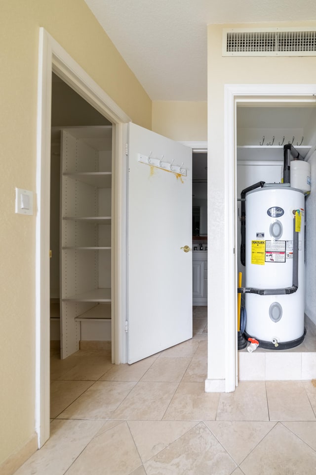 interior space featuring water heater